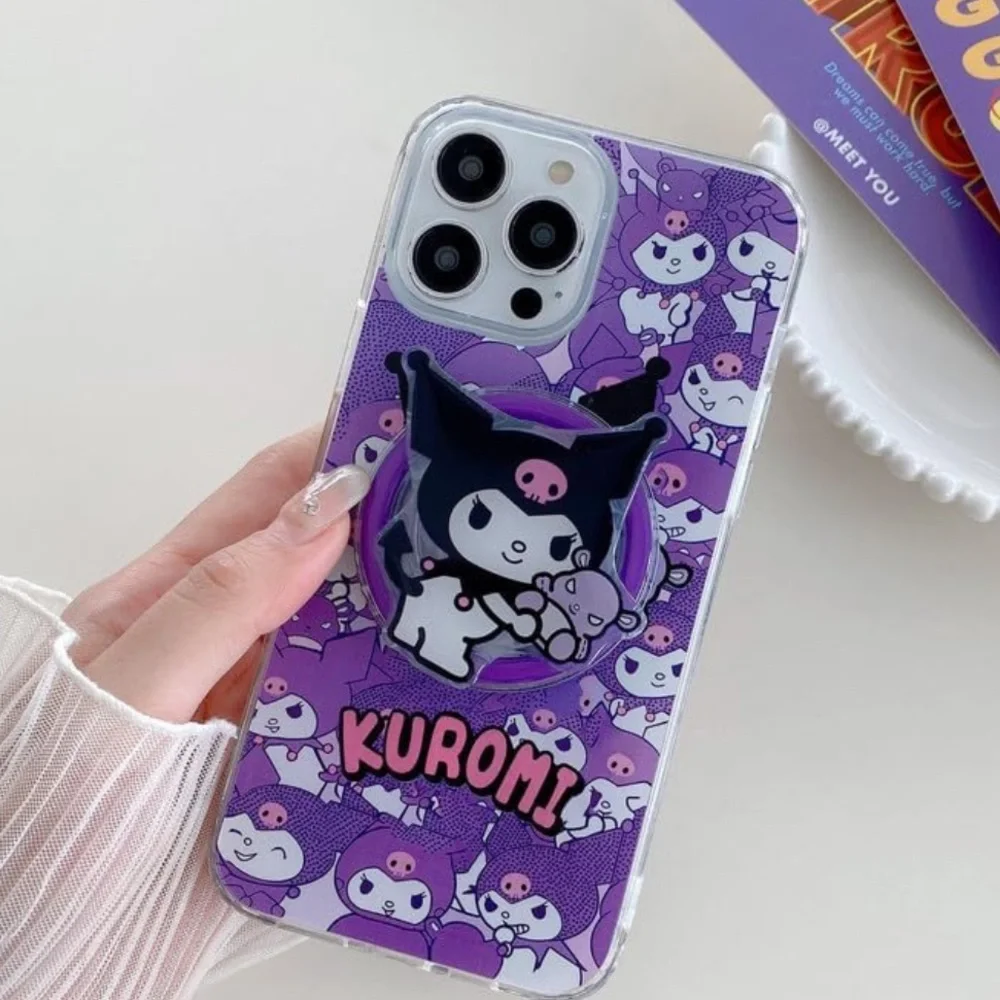 Cute Cartoon for iPhone 13/14 Case With Magnetic Suction Bracket